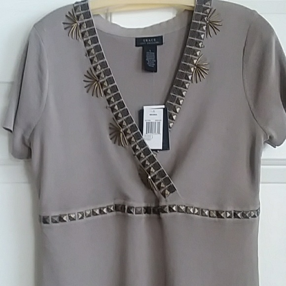 Knit short sleeves dress - Picture 1 of 8